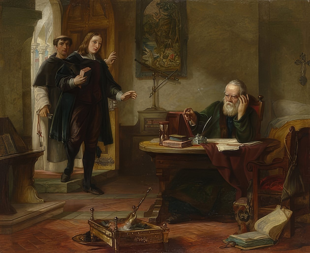 约翰·弥尔顿（John Milton）前往伽利略（Galileo Galilei） 1847年 作者 所罗门·亚历山大·哈特
