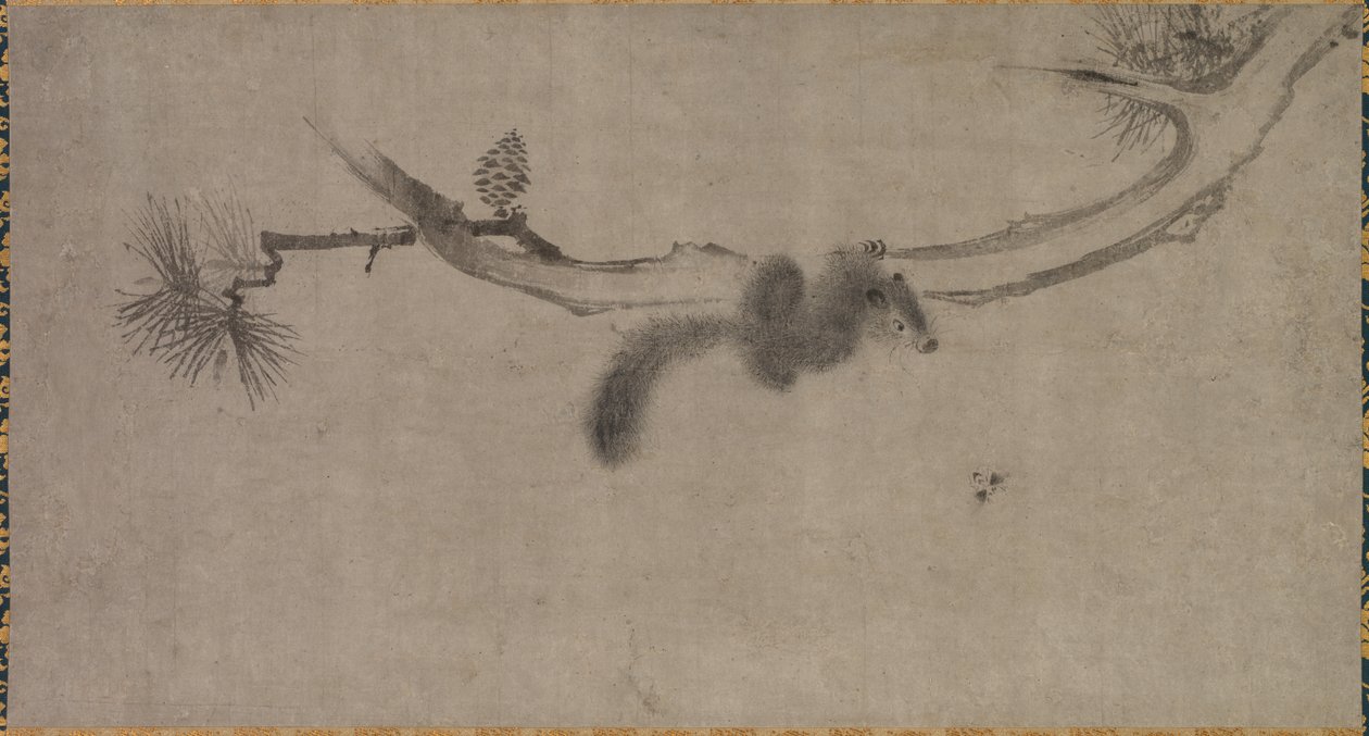 松枝上的松鼠 作者 宋田