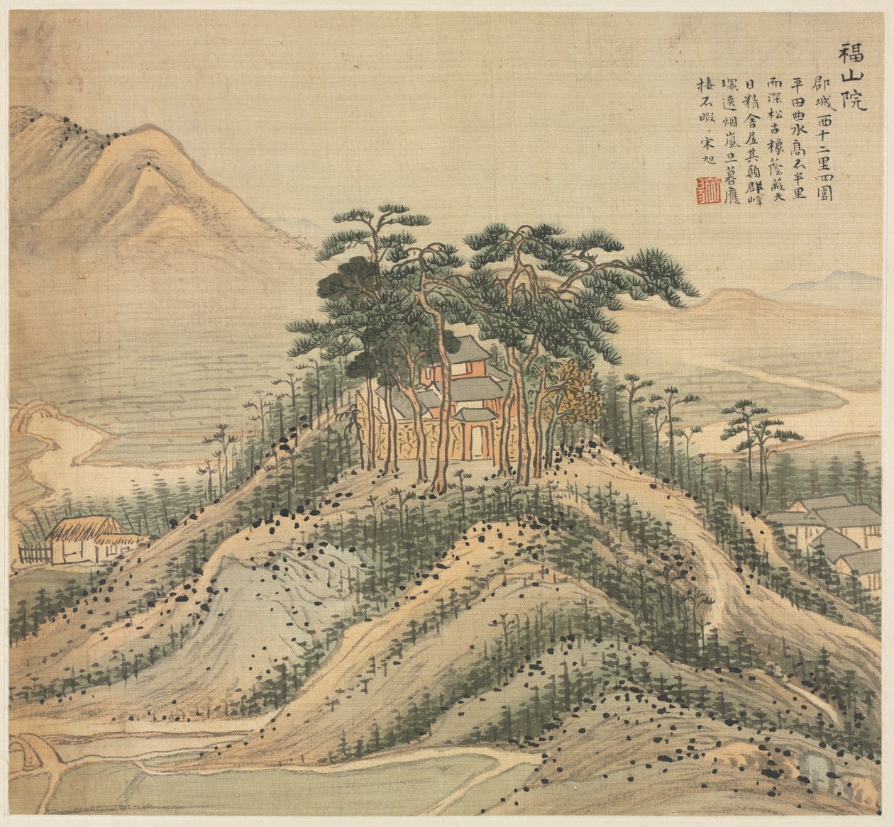 福山寺，1500年代。 作者 宋旭