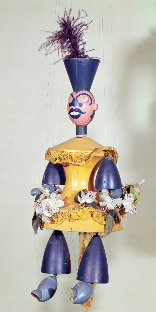 1918年Carlo Gozzi（1720-1806）制作的“Le Roi Cerf”木偶（混合媒体） 作者 索菲·陶伯·阿普