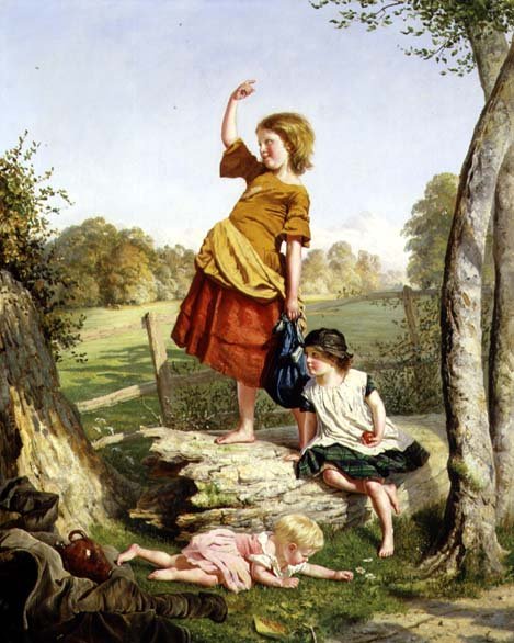 晚餐（布面油画） 作者 索菲·安德森（Sophie Anderson）
