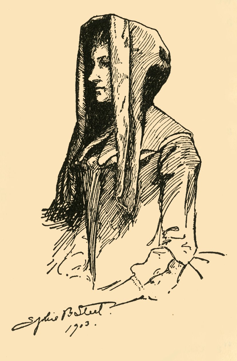 Camlet Hood，取自原始服装，c1702，1903年，1937年。 作者 索菲·B·斯蒂尔