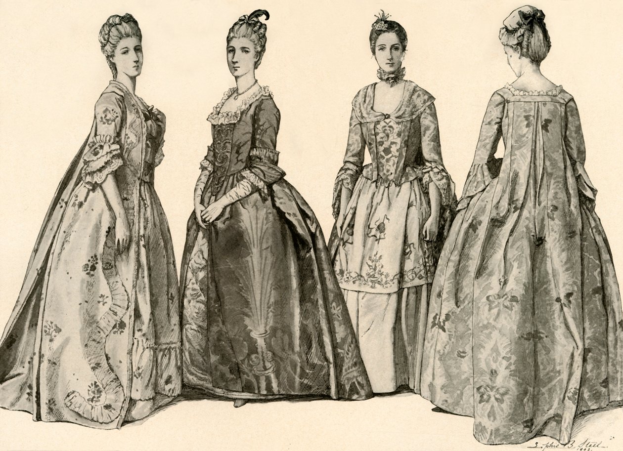 乔治二世（1732-1760年）的服装，1903年和1937年。 作者 索菲·B·斯蒂尔