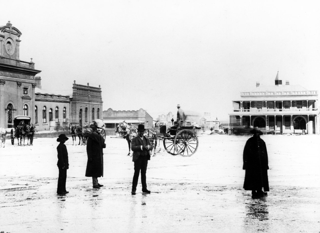 市场广场，约翰内斯堡，c.1895 作者 南非摄影师