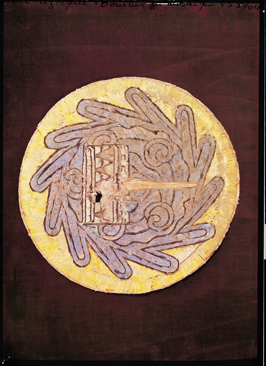 圣杯盖，c.1540（羽毛和树皮） 作者 西班牙殖民地