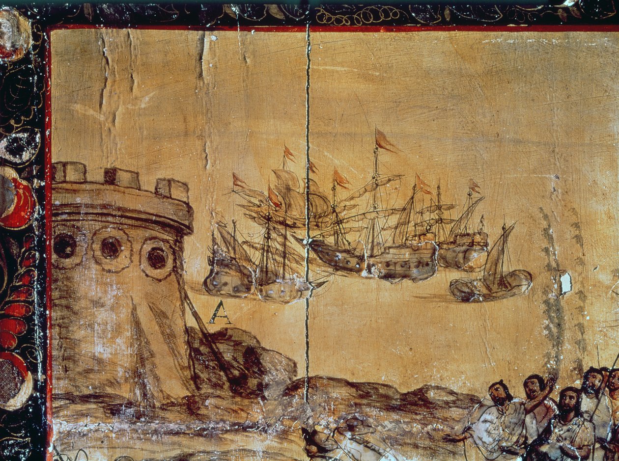 1518年，科尔特斯号航行于墨西哥 作者 西班牙语学校