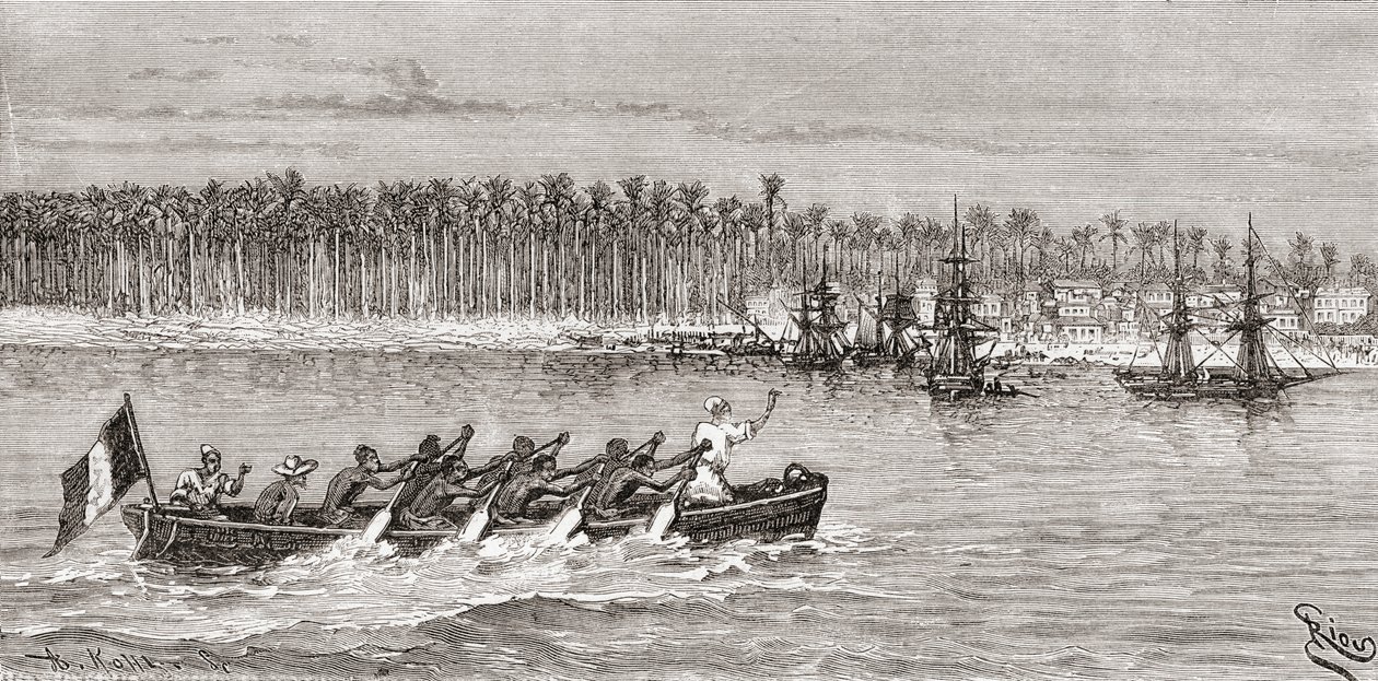 雕刻自&39;非洲Pintoresca&39;，1888年出版 作者 西班牙语学校
