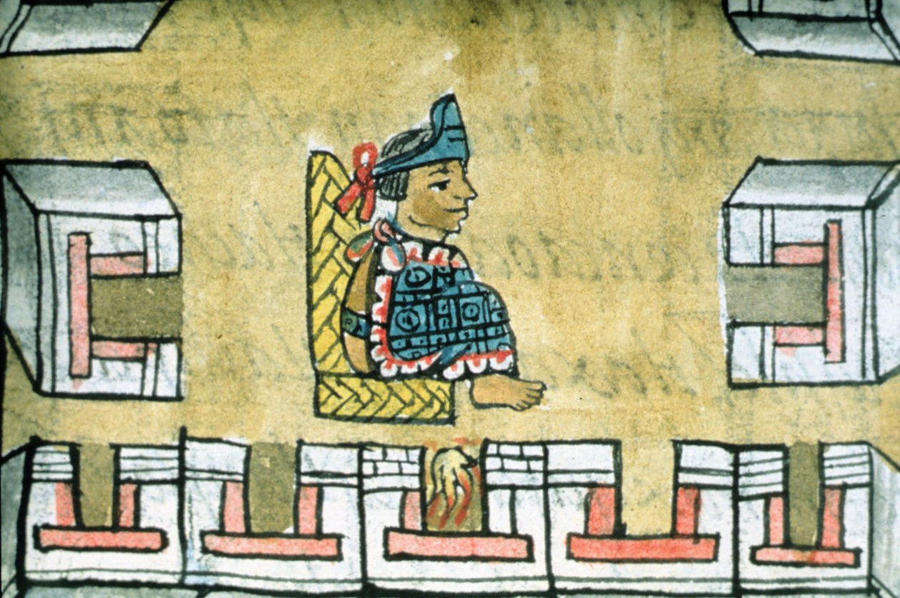 帕拉特女士。 218-220第九册蒙特祖玛二世（1466-1520），来自Bernardino de Sahagun的&39;佛罗伦萨法典&39;，第1540-85页 作者 西班牙语学校