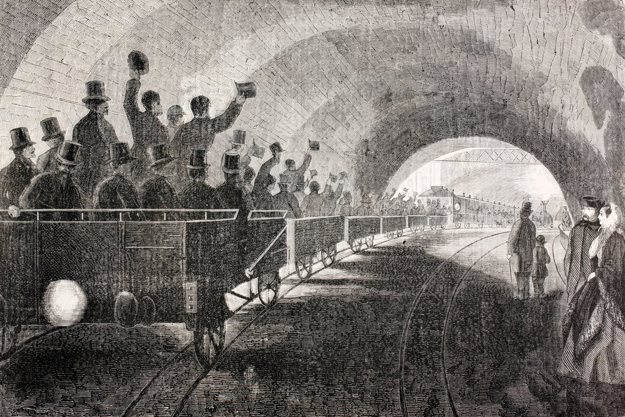 1862年，1862年出版的“环球博物馆”试运行伦敦地铁 作者 西班牙语学校
