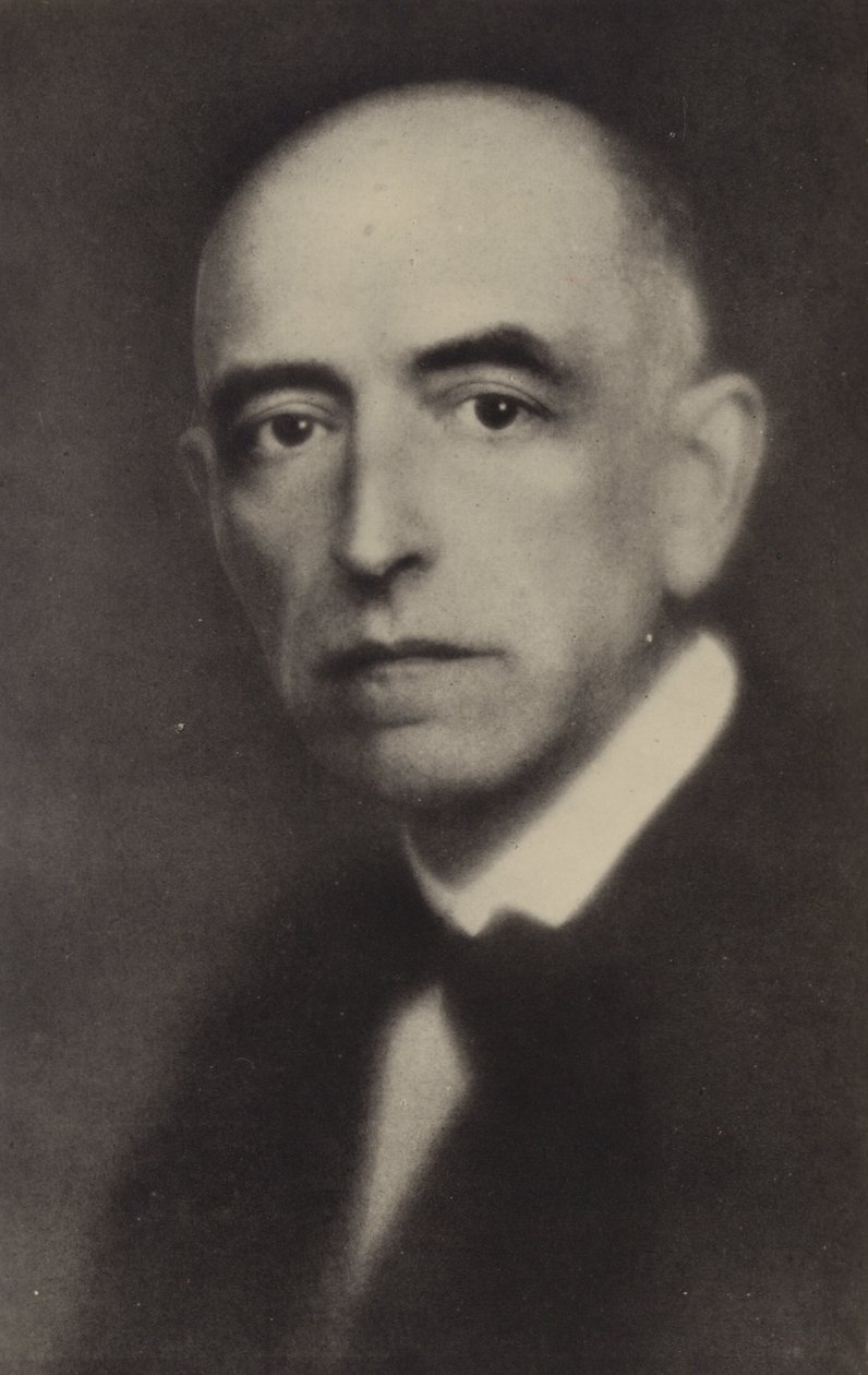 西班牙作曲家曼努埃尔-德-法拉（1876-1946）（黑白照片） 作者 西班牙摄影师