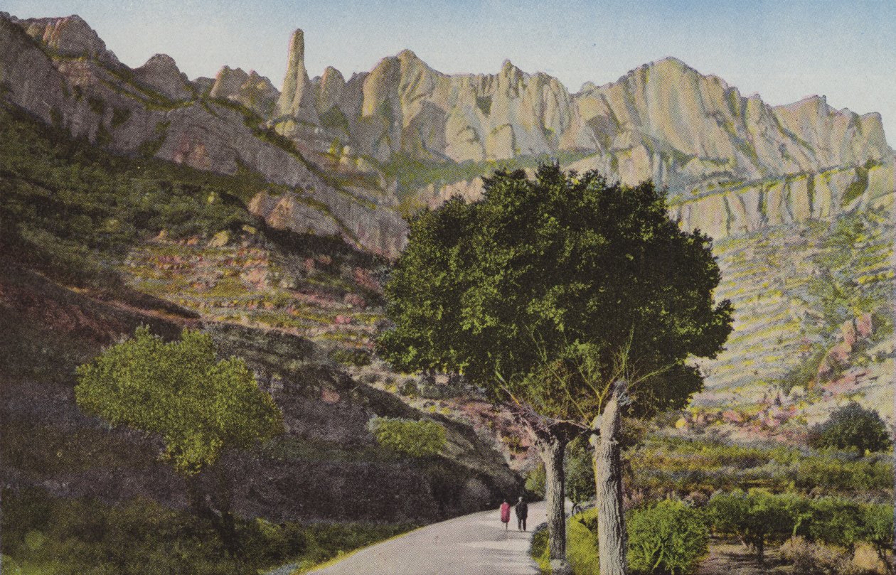 蒙特塞拉特：La muntanya des de la carretera de Monistrol; La Montana from the Monistrol road（彩色照片） 作者 西班牙摄影师