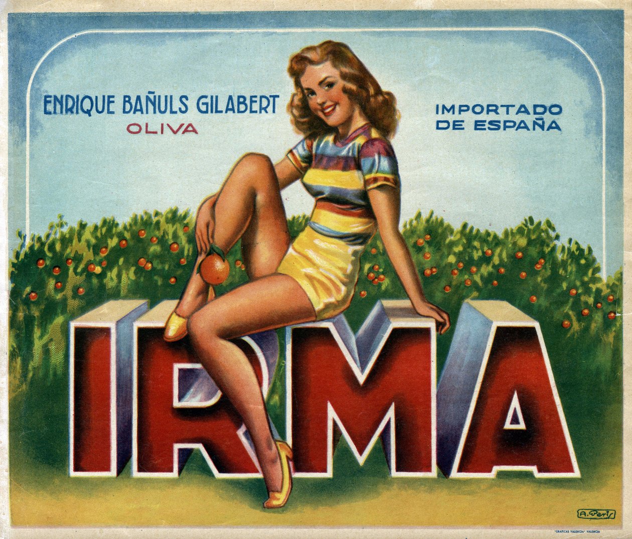 Advertising image “” Irma”” for oranges from Valencia in Spain 作者 西班牙语学校