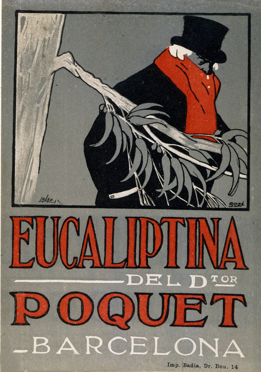 感冒药 Eucaliptina 的广告，西班牙，1924 年。 作者 西班牙语学校