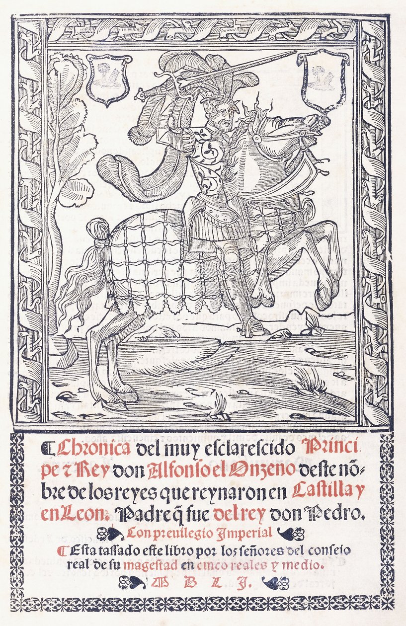卡斯蒂利亚-莱昂国王阿方索十一世（Alfonso XI），骑马，1551年 作者 西班牙语学校