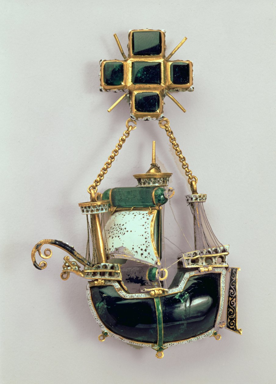 Caravel吊坠，1580s-90s 作者 西班牙语学校