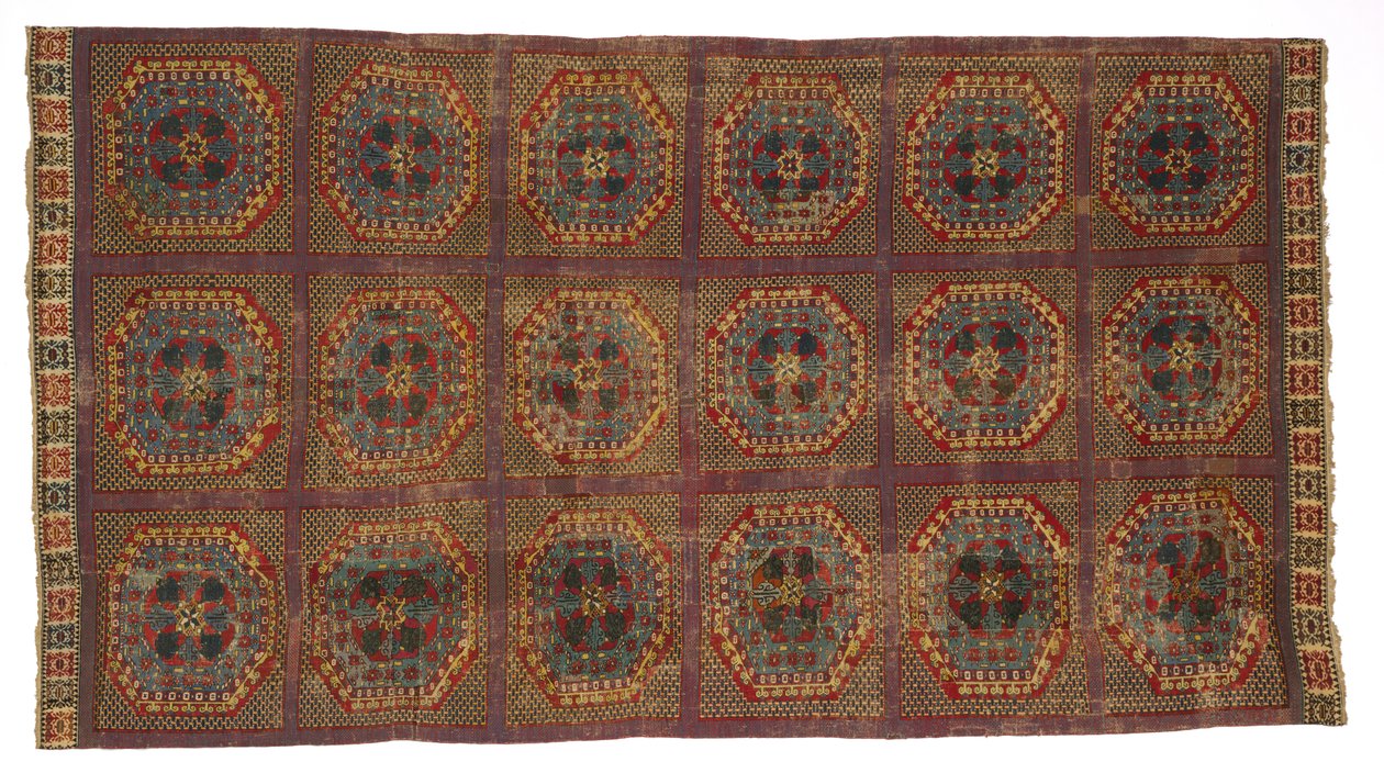 土耳其图案地毯，约1450-1500年（羊毛） 作者 西班牙语学校