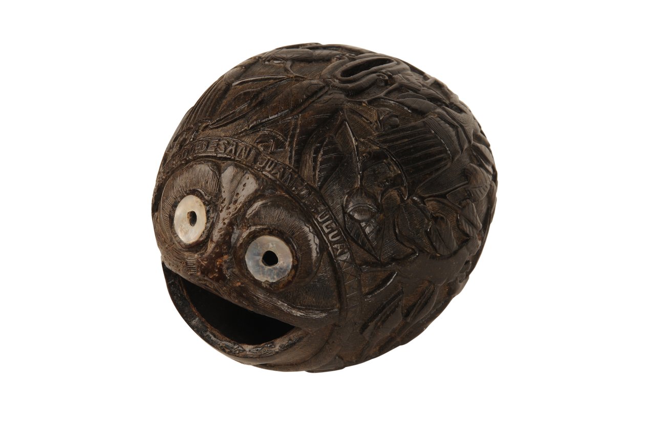 Carved coconut money box bugbear, Spanish Colonial, c.1800 (coconut) 作者 西班牙语学校