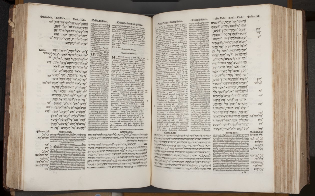 Complutensian Polyglot Bible，由 Arnao Guillen de Brocar 印刷（雕刻） 作者 西班牙语学校