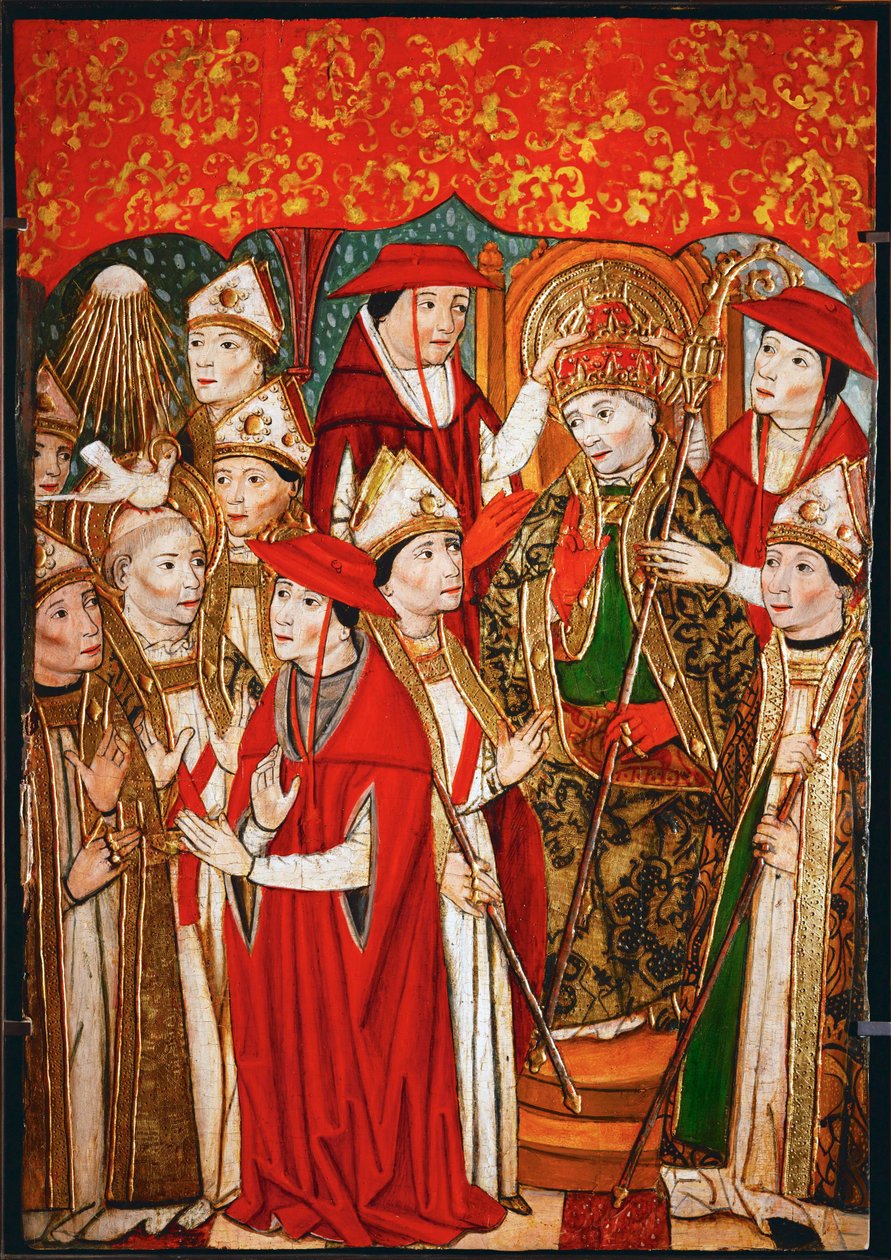 为教皇祝圣（木板油画） 作者 西班牙语学校