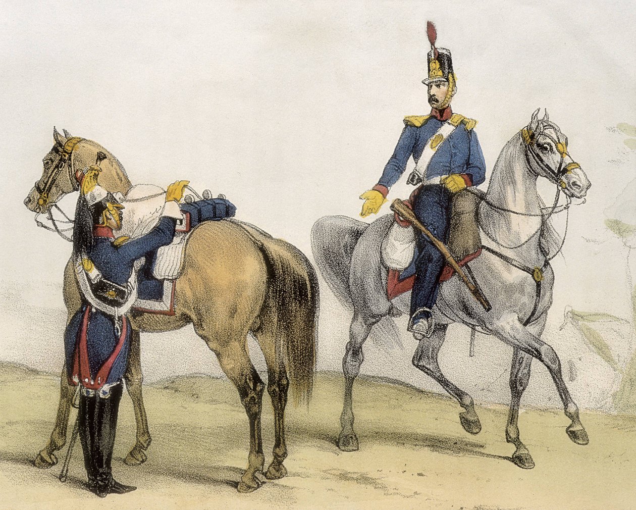 DE SOTTO, Serafin Maria, Earl of Clonard (1793 - 1862).Historia organica de las armas de Infanteria y Caballeria espanolas.1851 - 1859.西班牙斐迪南七世统治时期的骑兵。线骑兵和轻骑兵士兵（1824-1834 年）。工程师 作者 西班牙语学校