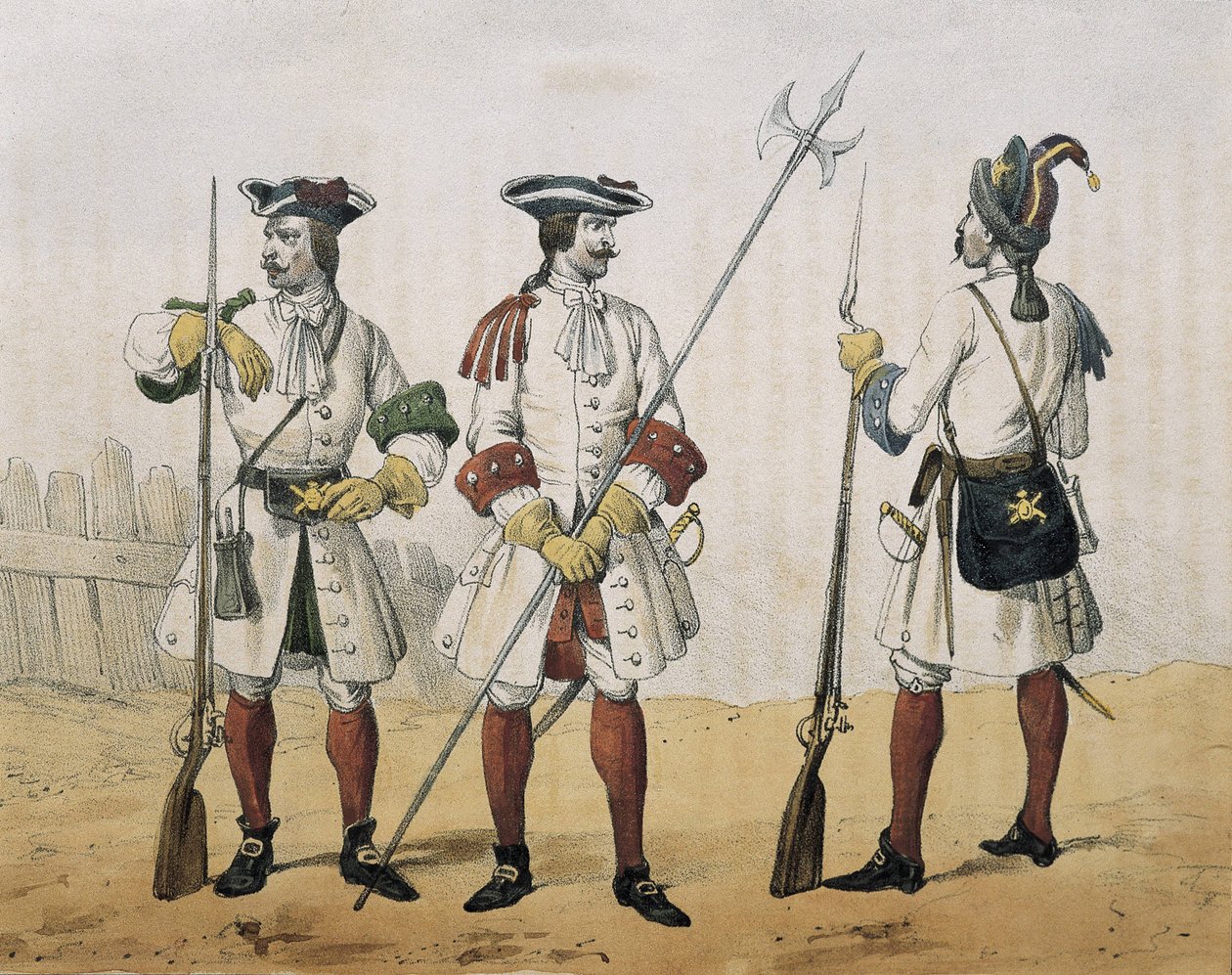 DE SOTTO, Serafin Maria, Earl of Clonard (1793 - 1862).Historia organica de las armas de Infanteria y Caballeria espanolas.1851 - 1859.西班牙腓力五世统治时期的一线步兵。步枪兵、中士和掷弹兵（1707-1718 年）。文献。西班牙。 作者 西班牙语学校