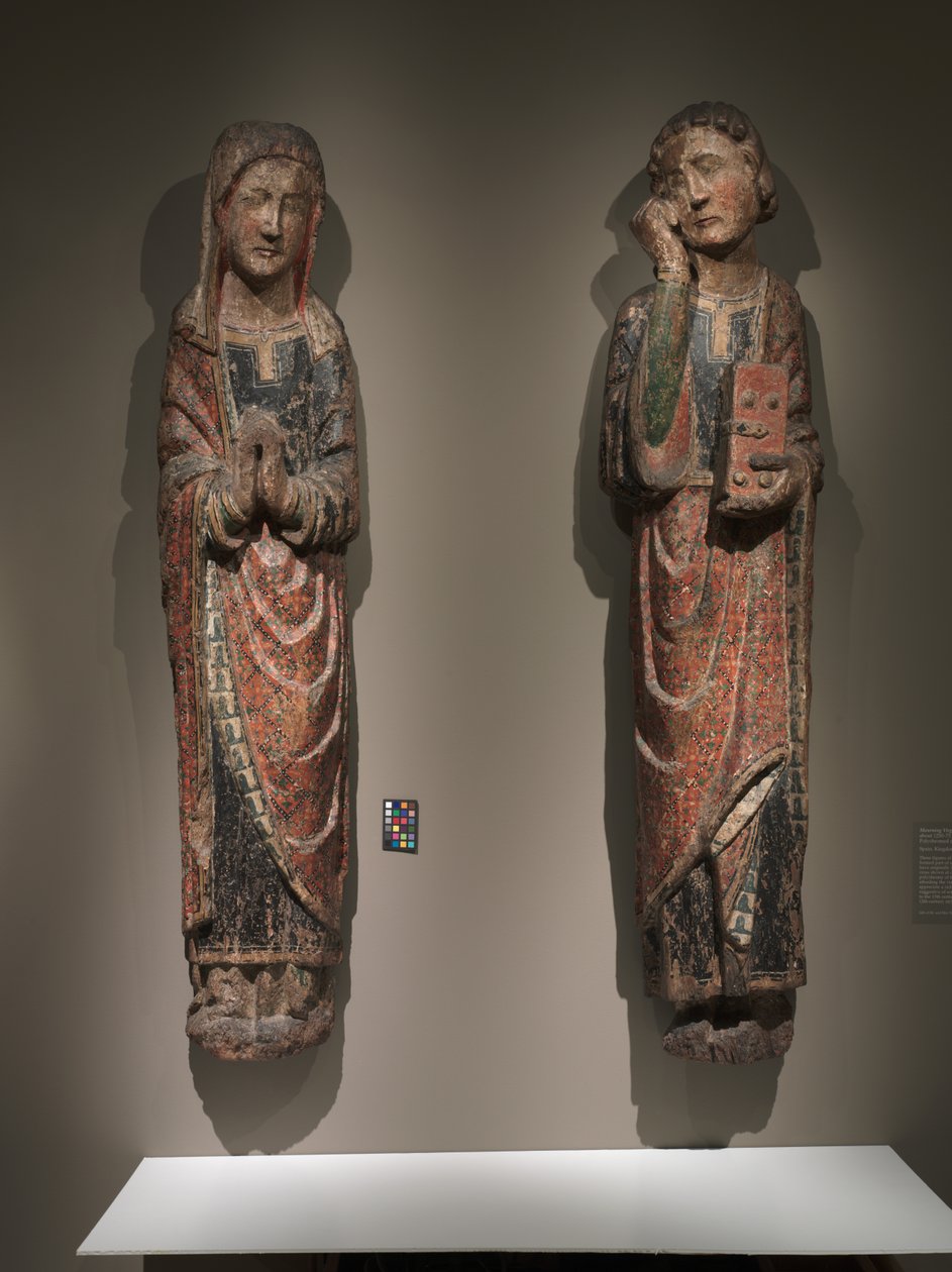 卡斯蒂利亚和莱昂王国哀悼圣约翰和哀悼维尔京，约1250-1275年 作者 西班牙语学校