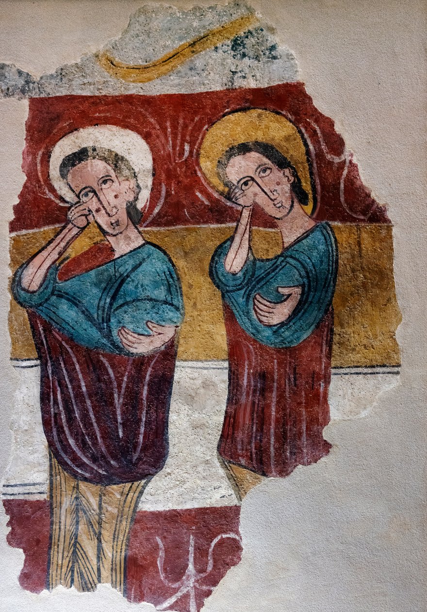 苏斯（韦斯卡）的 Santa Eulalia de Mérida 教堂壁画起源。12 世纪（壁画） 作者 西班牙语学校