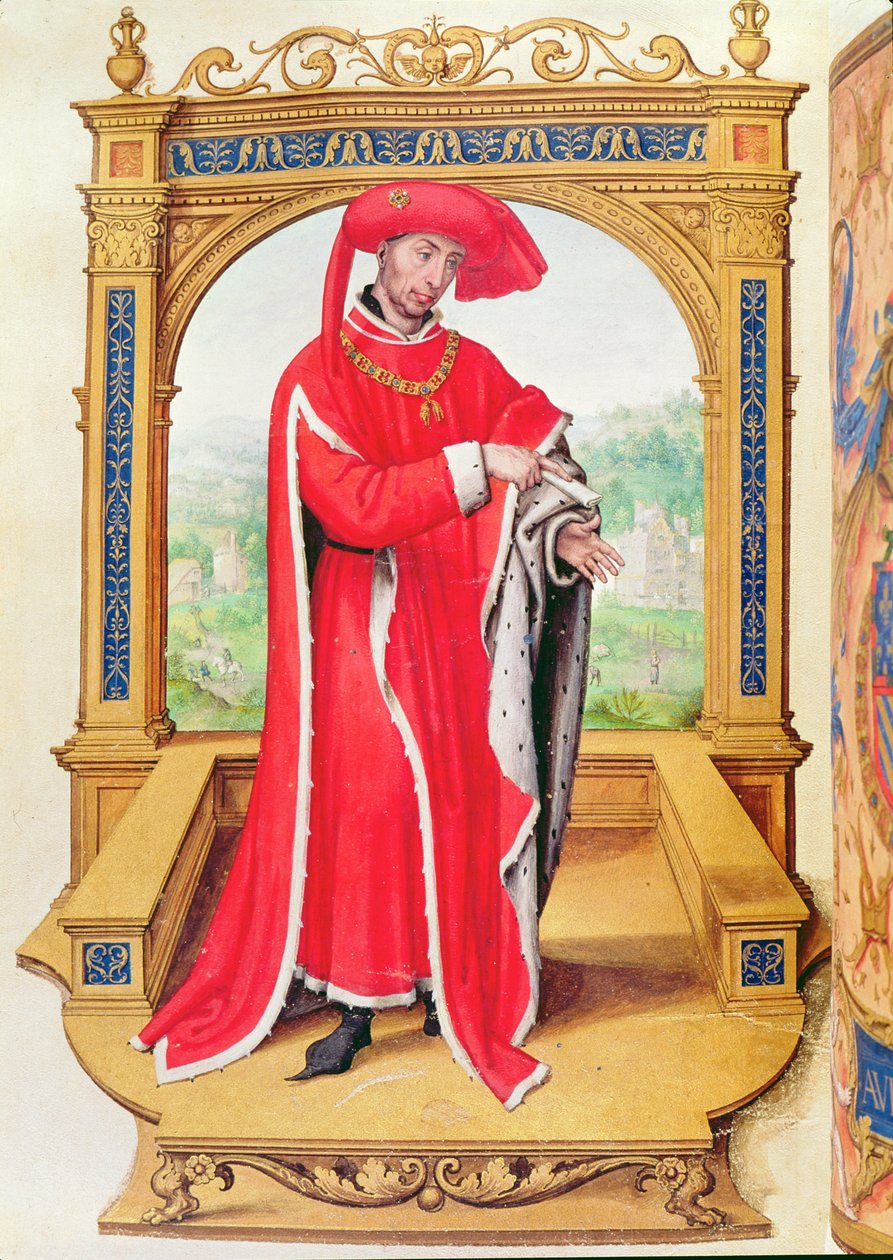 Philip the Good（1396-1467）勃艮第公爵，金羊毛勋章的创始人，来自Statuts de la Toison dOr 作者 西班牙语学校