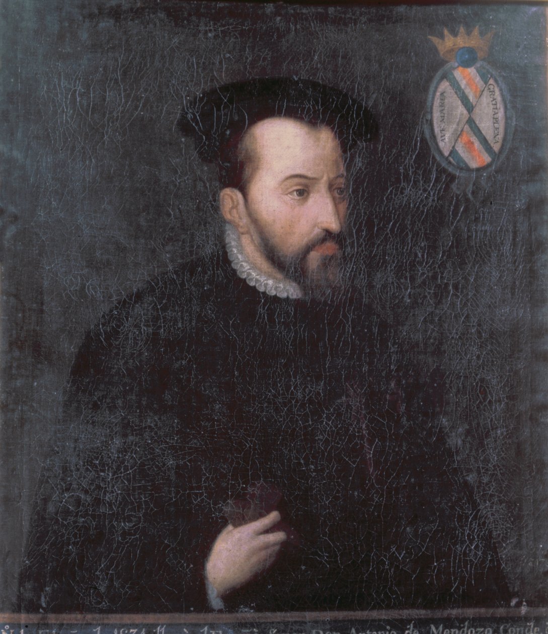 安东尼奥·德·门多萨肖像，c.1534（布面油画） 作者 西班牙语学校