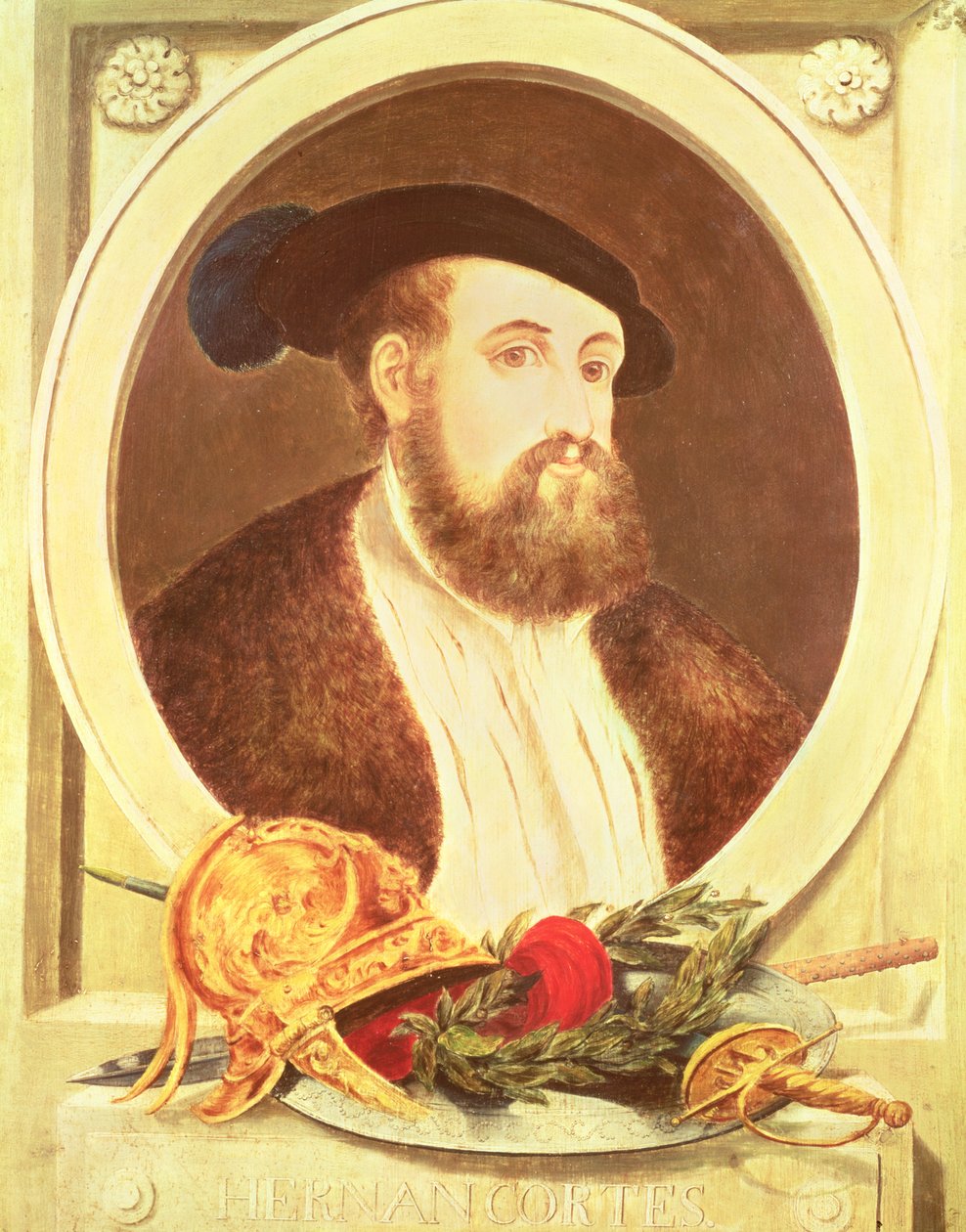 Hernan Cortes的肖像（1485-1547） 作者 西班牙语学校