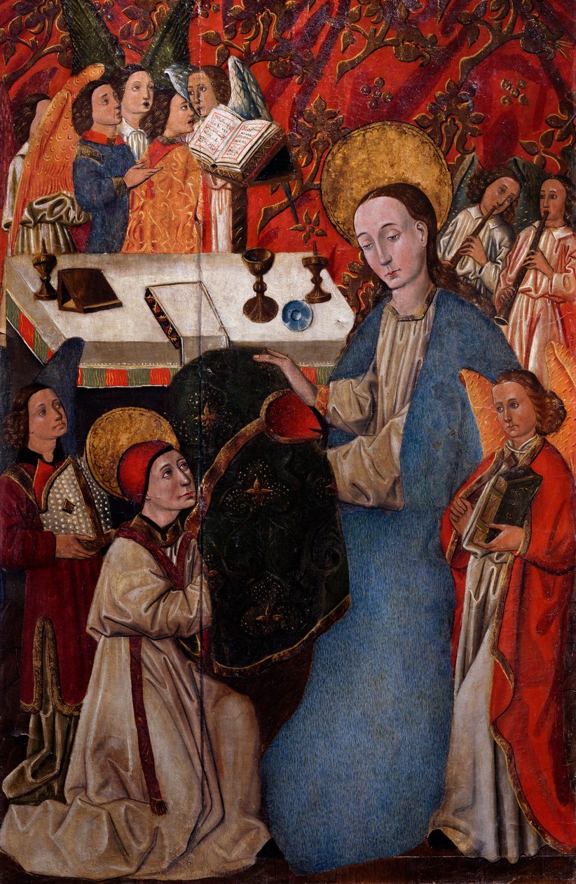由圣母玛利亚向St. Ildefonso介绍chasuble 作者 西班牙语学校