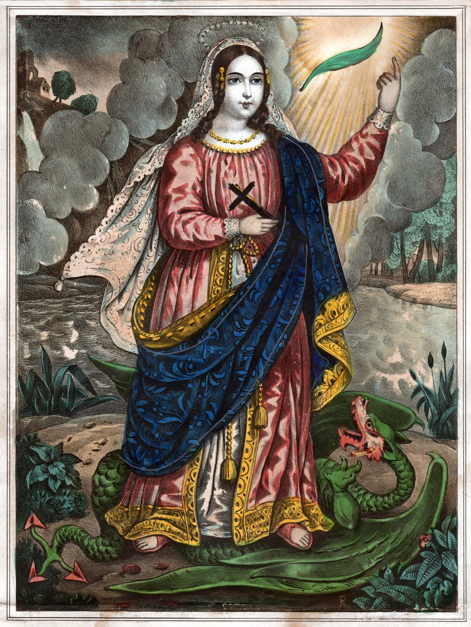 Saint Margaret of Antioch. (engraving, ca. 1830) 作者 西班牙语学校
