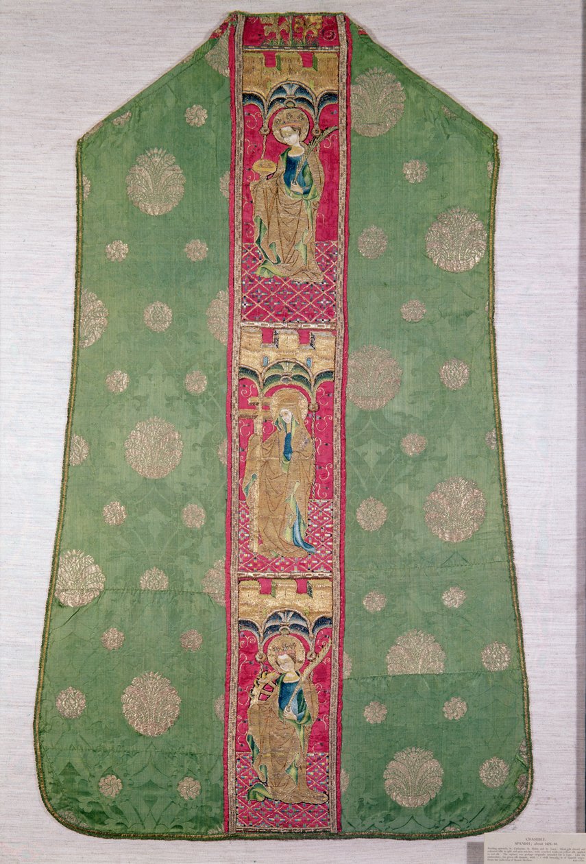 西班牙Chasuble，c.1425-50（刺绣丝绸） 作者 西班牙语学校