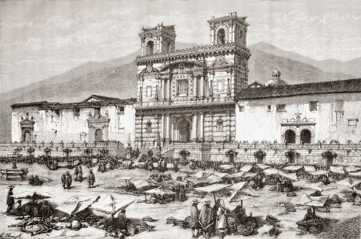 大教堂，Plaza de la Independencia aka La Plaza Grande，基多，厄瓜多尔 作者 西班牙语学校