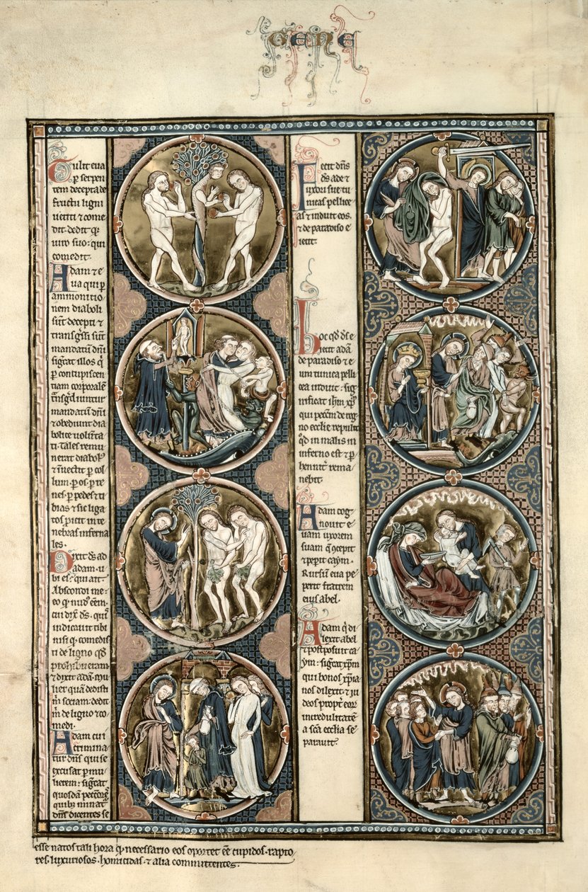 Toledo Bible Moralisee f.7v 作者 西班牙语学校