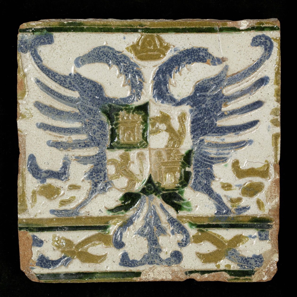 莱昂和卡斯蒂利亚的武器，1525年（陶器） 作者 西班牙语学校
