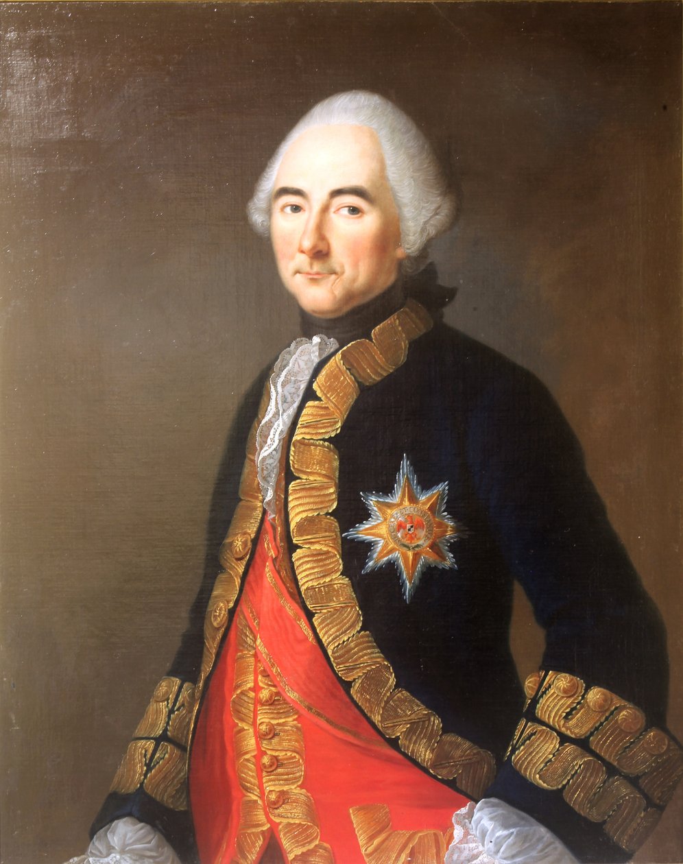 Jean-Jacques的画像，Beausobre的伯爵，中尉制服 作者 斯佩格格