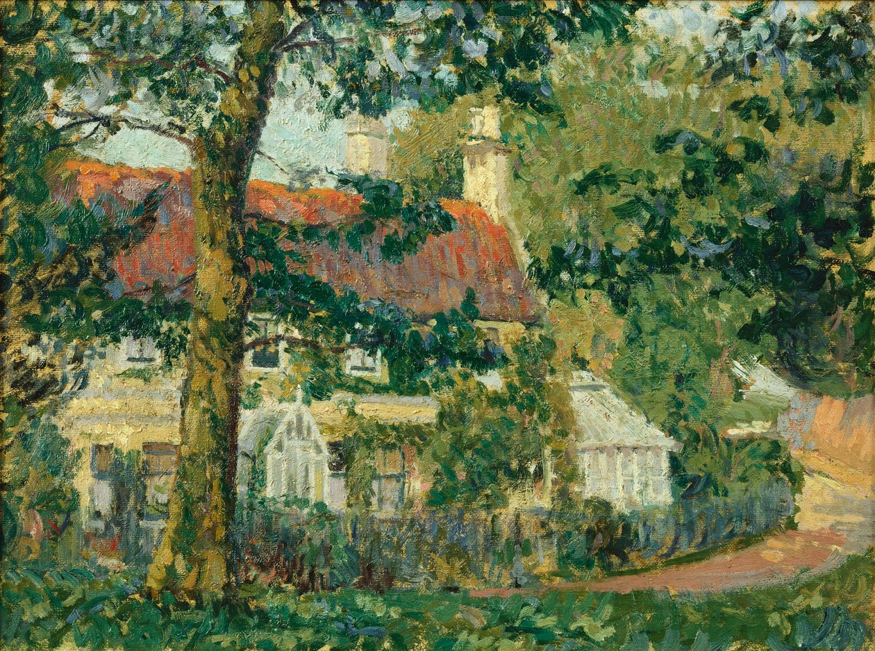 红顶小屋，萨默塞特郡，1909-10 作者 斯宾塞·弗雷德里克·戈尔