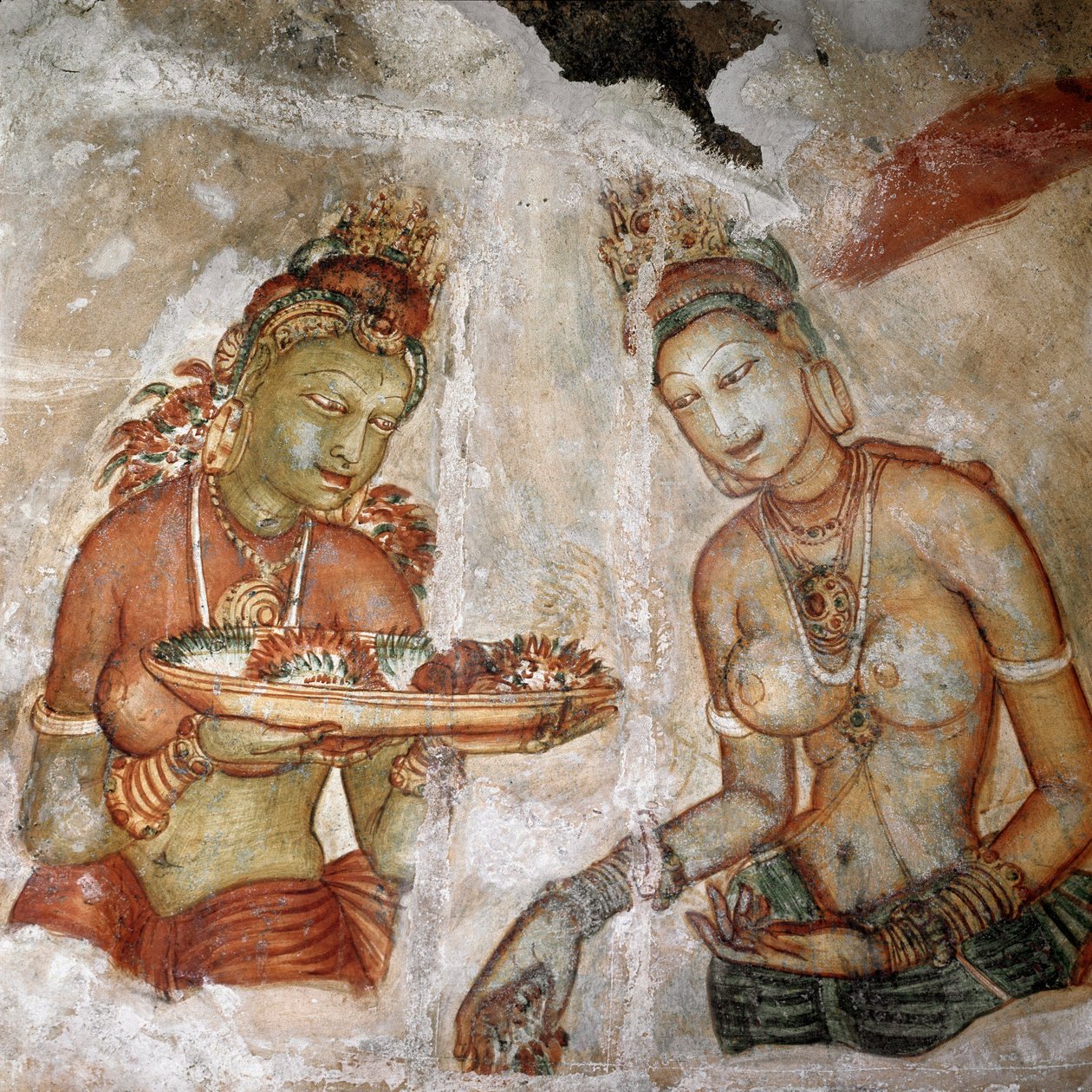 View of the maid (fresco of the lion rock, 5th century) 作者 斯里兰卡学校