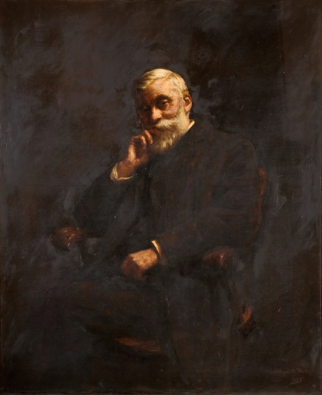 G-J-约翰逊议员的肖像，1826-1912年，1895年。 作者 斯坦霍普 A 福布斯