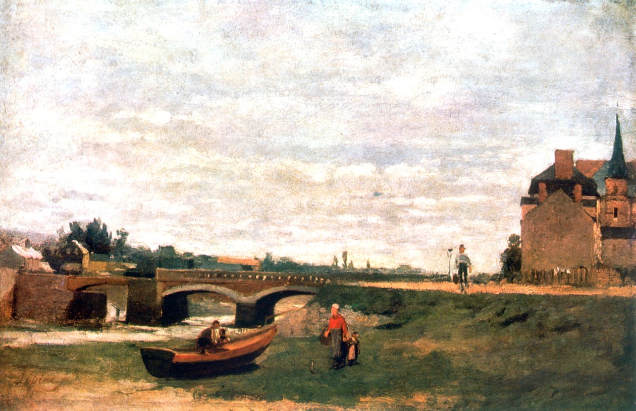 乡村风景，c1855-1892 作者 斯坦尼斯拉斯·勒平