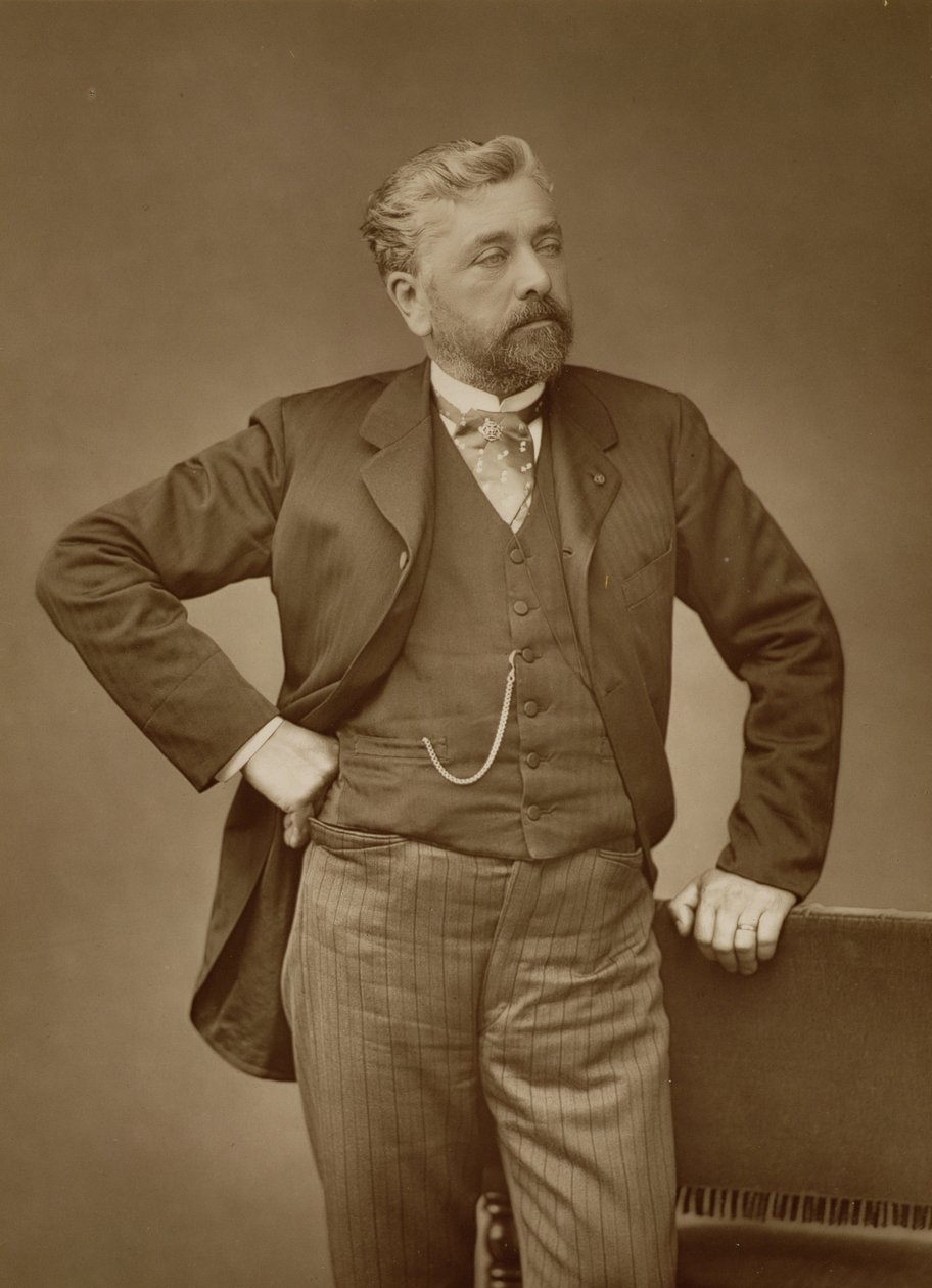 Alexandre Gustave Eiffel（1832-1923），法国工程师，肖像照片（棕褐色照片） 作者 斯坦尼斯劳斯·瓦勒里