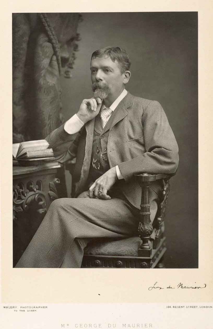 George du Maurier（1834-96），艺术家，漫画家和小说家，肖像照片 作者 斯坦尼斯劳斯·瓦勒里