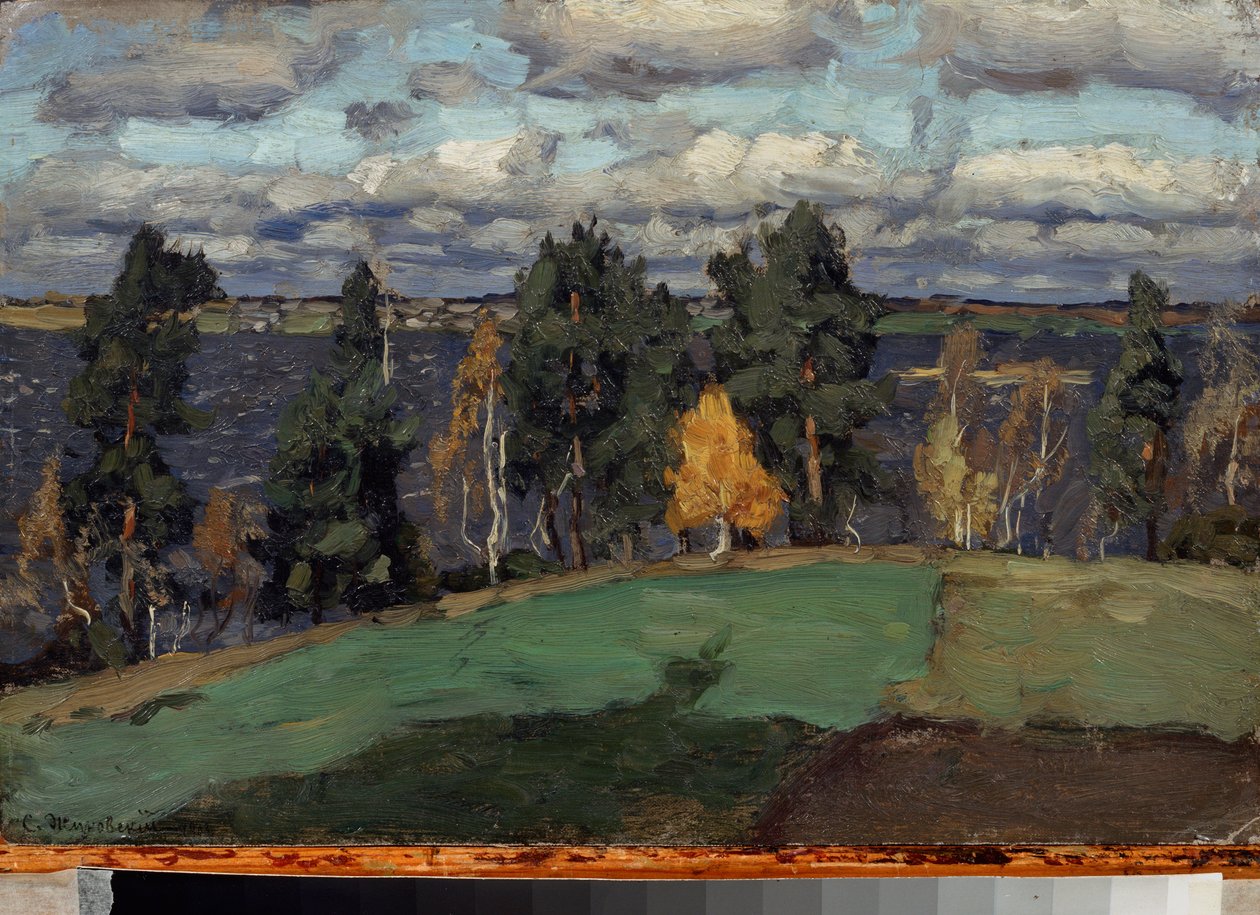 秋天。 斯坦尼斯拉夫·尤利安诺维奇·朱可夫斯基 (Zhukovsky) (1873-1944) 绘画，布面油画 作者 斯坦尼斯拉夫·朱利安诺维奇·茹科夫斯基