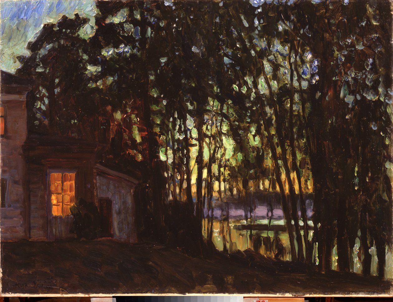 七月的夜晚斯坦尼斯拉夫-尤利安诺维奇-茹科夫斯基（1873-1944 年）的画作，布面油画 作者 斯坦尼斯拉夫·朱利安诺维奇·茹科夫斯基