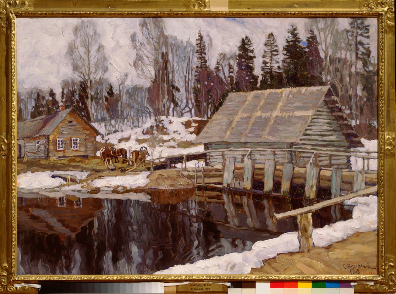 一个区块。 斯坦尼斯拉夫·尤利安诺维奇·朱可夫斯基 (Zhukovsky) (1873-1944) 绘画，布面油画 作者 斯坦尼斯拉夫·朱利安诺维奇·茹科夫斯基
