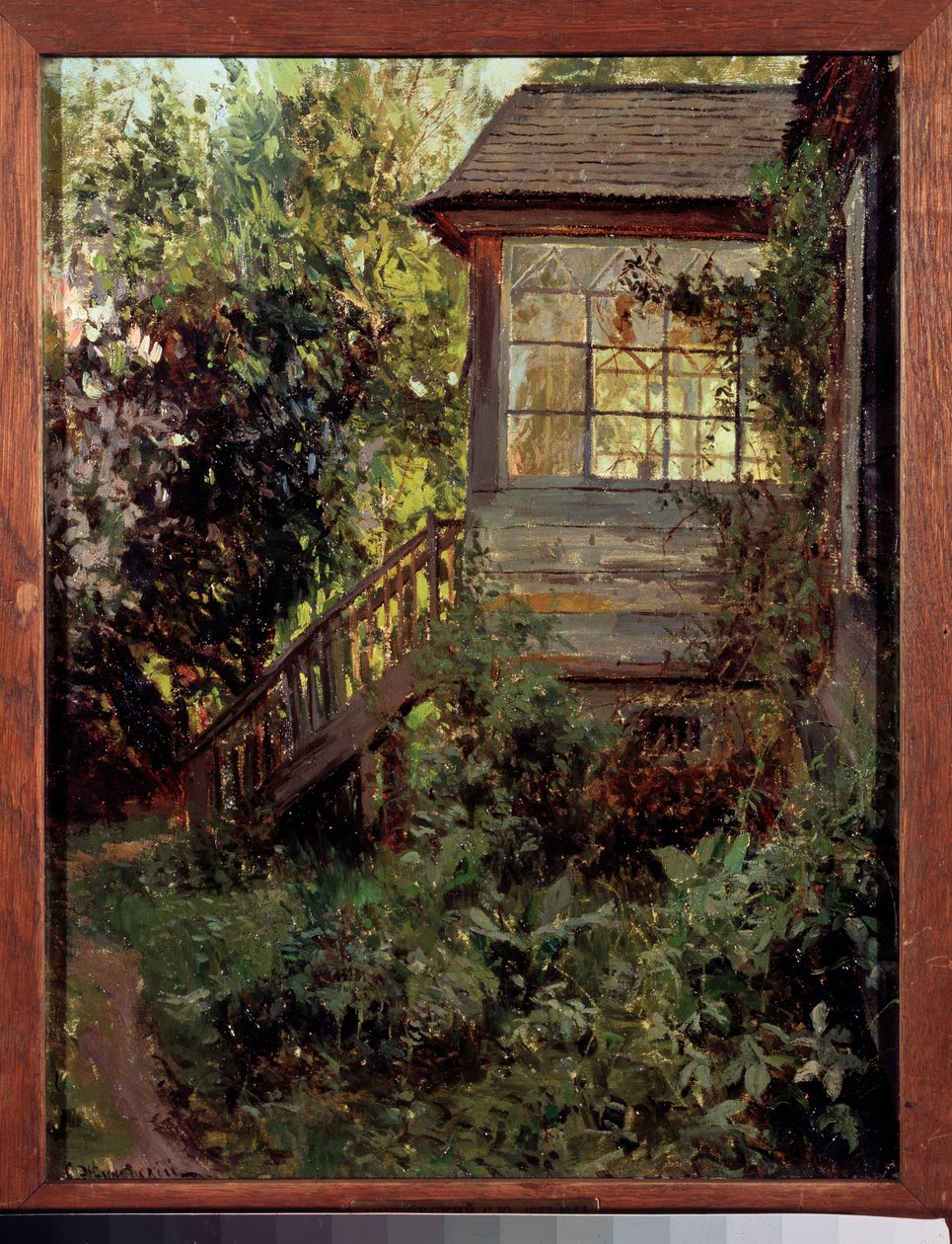 一座乡间别墅。 露台。 斯坦尼斯拉夫·尤利安诺维奇·朱可夫斯基（Zhukovsky）（1873-1944）的绘画，布面油画。 俄罗斯艺术，十九世纪末至二十世纪。 莫斯科国立特列季亚科夫画廊。 作者 斯坦尼斯拉夫·朱利安诺维奇·茹科夫斯基
