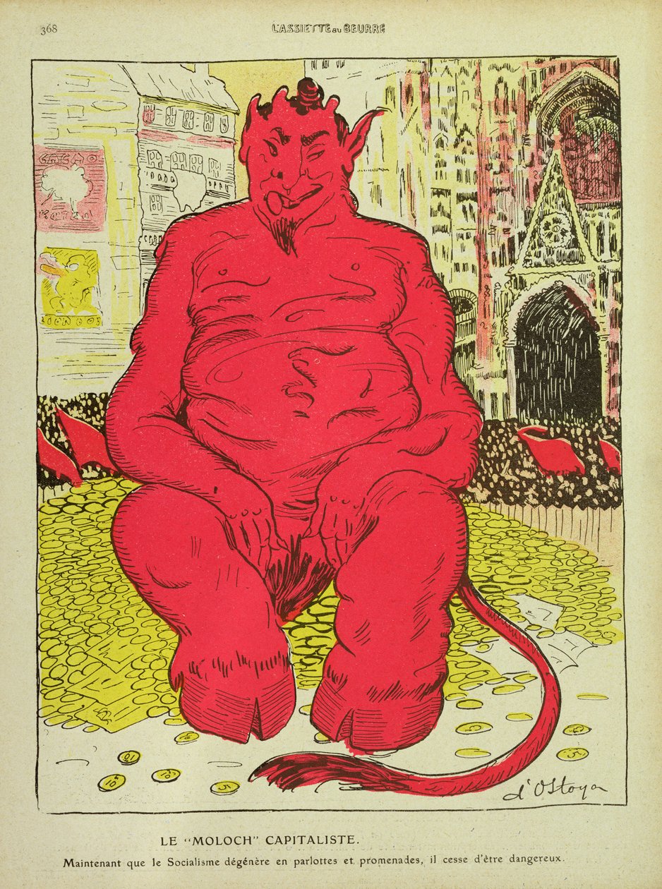 资本家Moloch，来自LAssiette au Beurre，1910年8月27日 作者 斯坦尼斯拉夫·奥斯托亚·克罗斯托夫斯基
