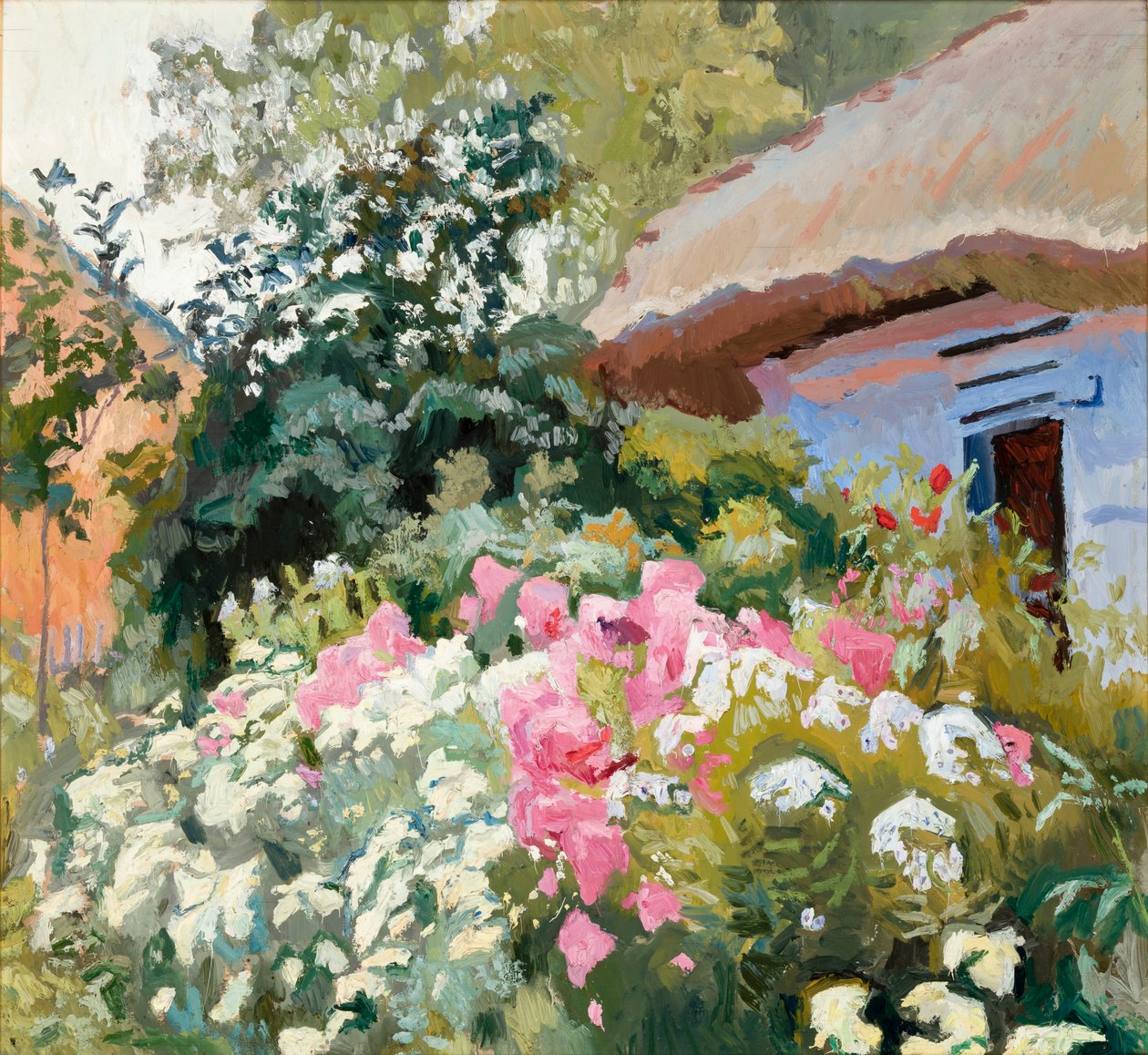 小屋前的鲜花 作者 斯坦尼斯拉夫·卡莫基