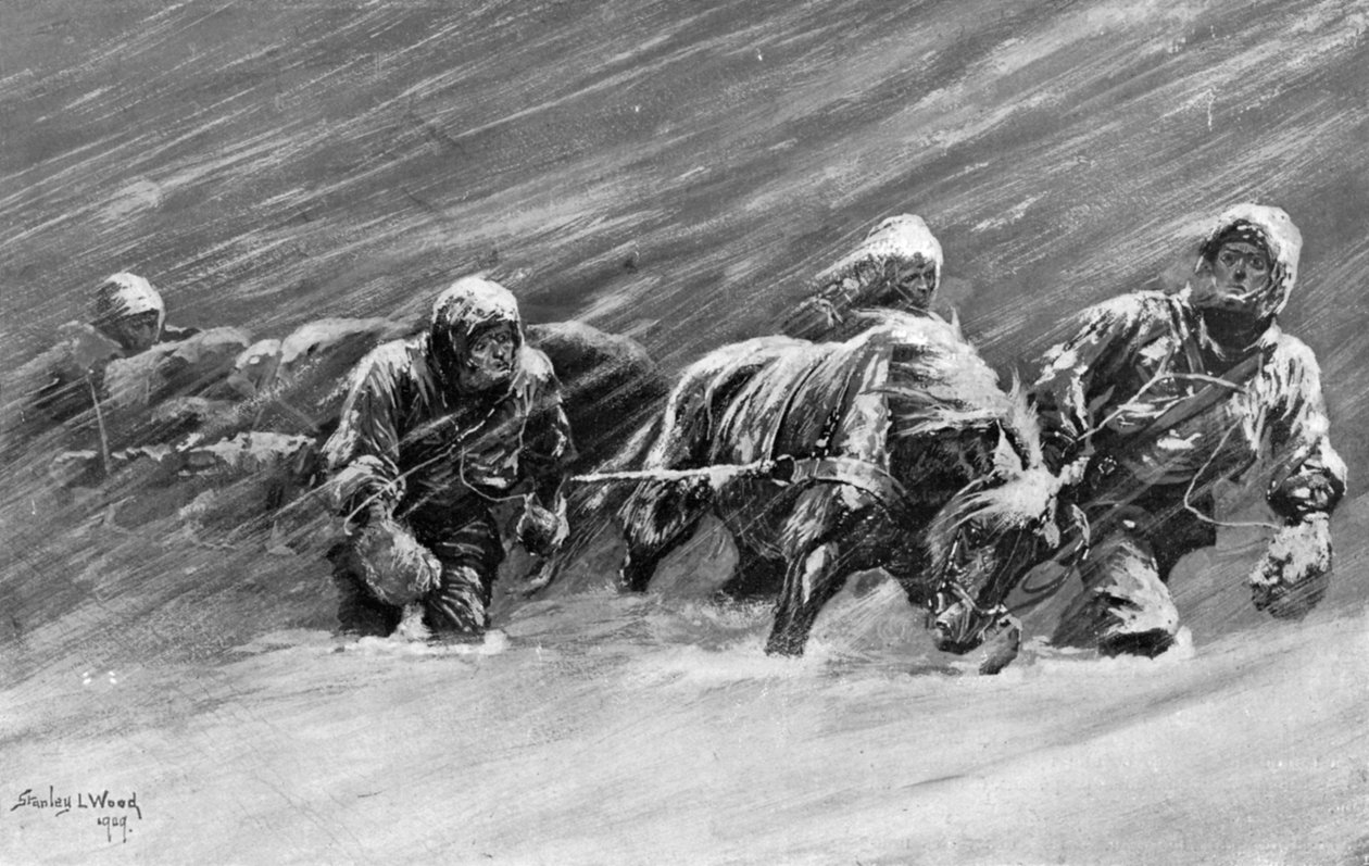 暴风雪期间的跋涉，1909年 作者 斯坦利·伍德